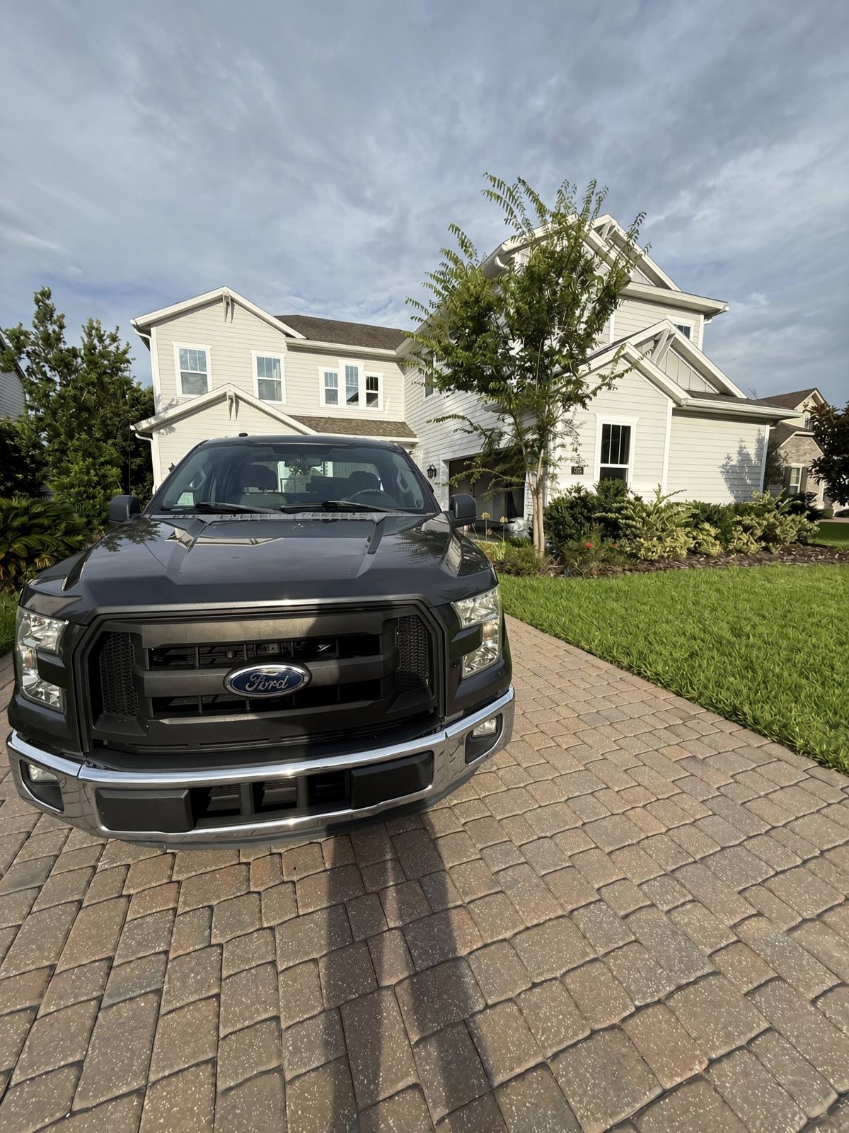 Work truck arriving at a customer home